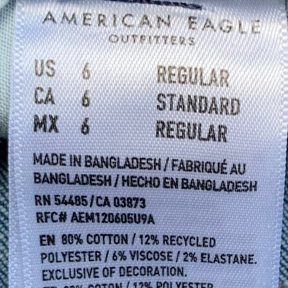 American Eagle Outfitters Next Level Stretch Favorite Boyfriend Jeans Sz6 - Picture 15 of 16